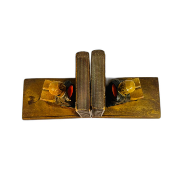 Vintage Wood Carved Monks Scholar Reading Books Sitting on Books Bookends - Picture 6 of 11